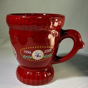 2008 Christmas Burgandy Cup Mug Christkindlmarket Chicago